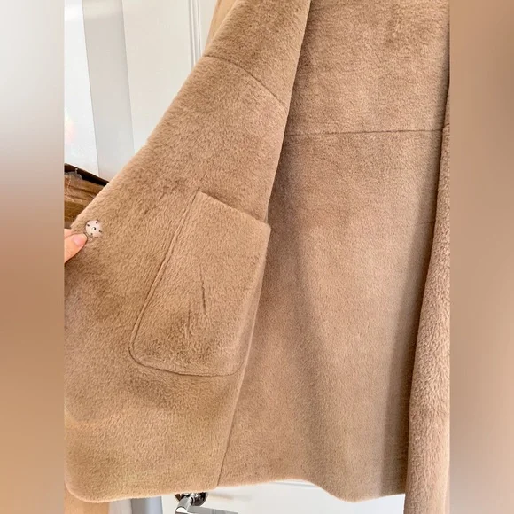 Zara double face velvet & fur Puffer coat /,small size - Picture 14 of 16